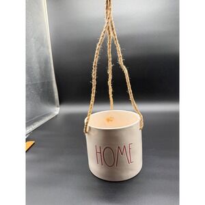 Rae‎ Dunn HOME Hanging Planter Ceramic Pot Jute Rope Magenta Artisan Collection